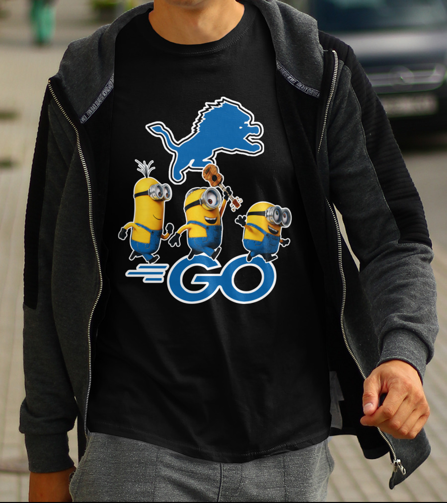 Detroit Lions Minions Go T-Shirt
