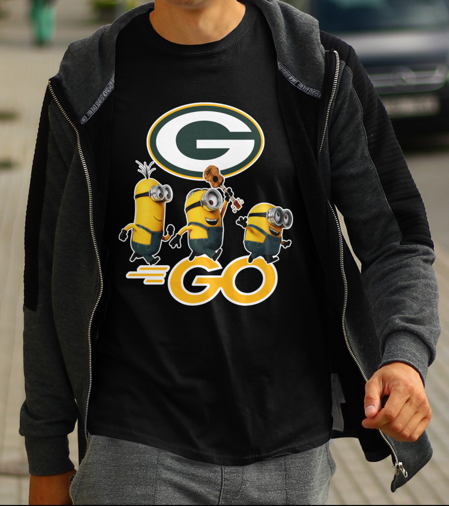 Packers Minions Go Enthusiastic Cheer With Green Bay Team Spirit T-Shirt