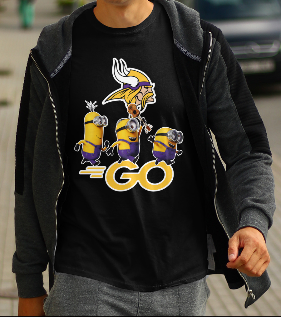Minions Go Vikings Football Fan T-Shirt