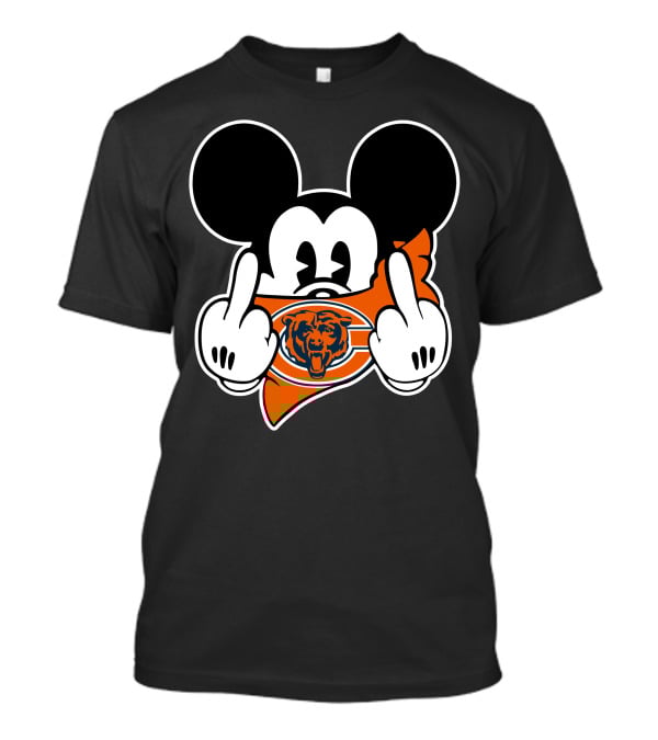 Bears Mickey Chicago Bears Symbol And Gesture T-Shirt