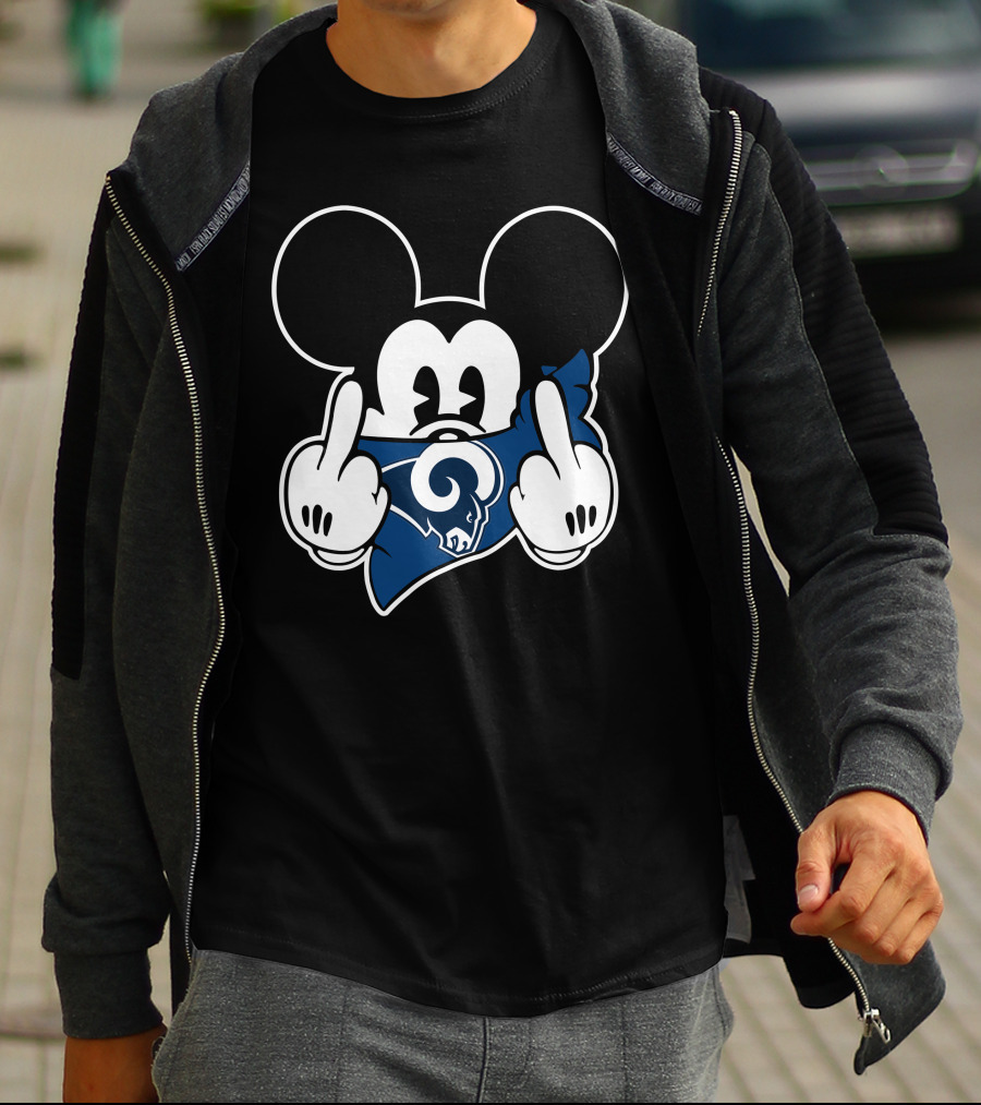Rams Mickey Mouse L.A. Fan Gesture T-Shirt