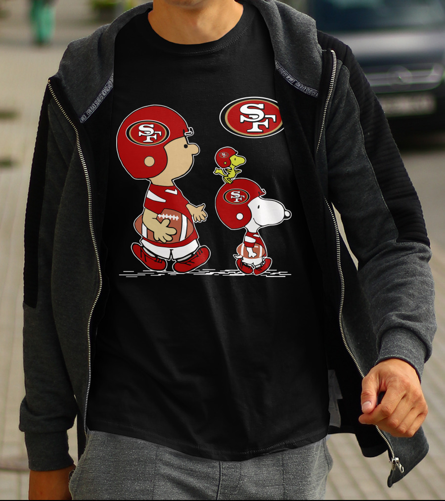 49ers Sf Snoopy Peanuts Football Team Kids T-Shirt