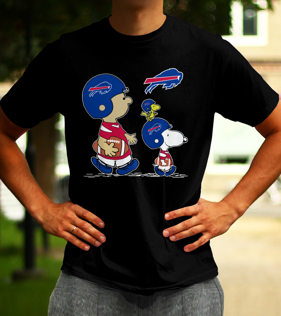 Bills Snoopy Buffalo Football Peanuts Characters T-Shirt