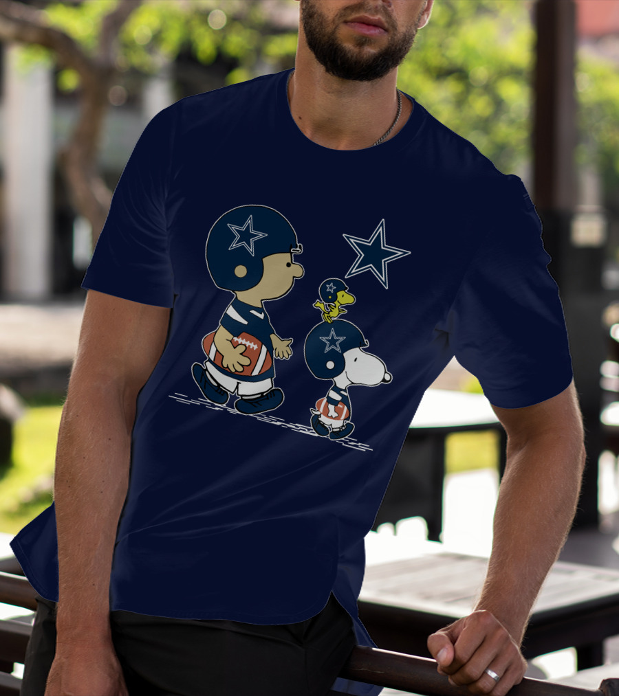 Cowboys Snoopy Football Peanuts Characters Dallas Star T-Shirt