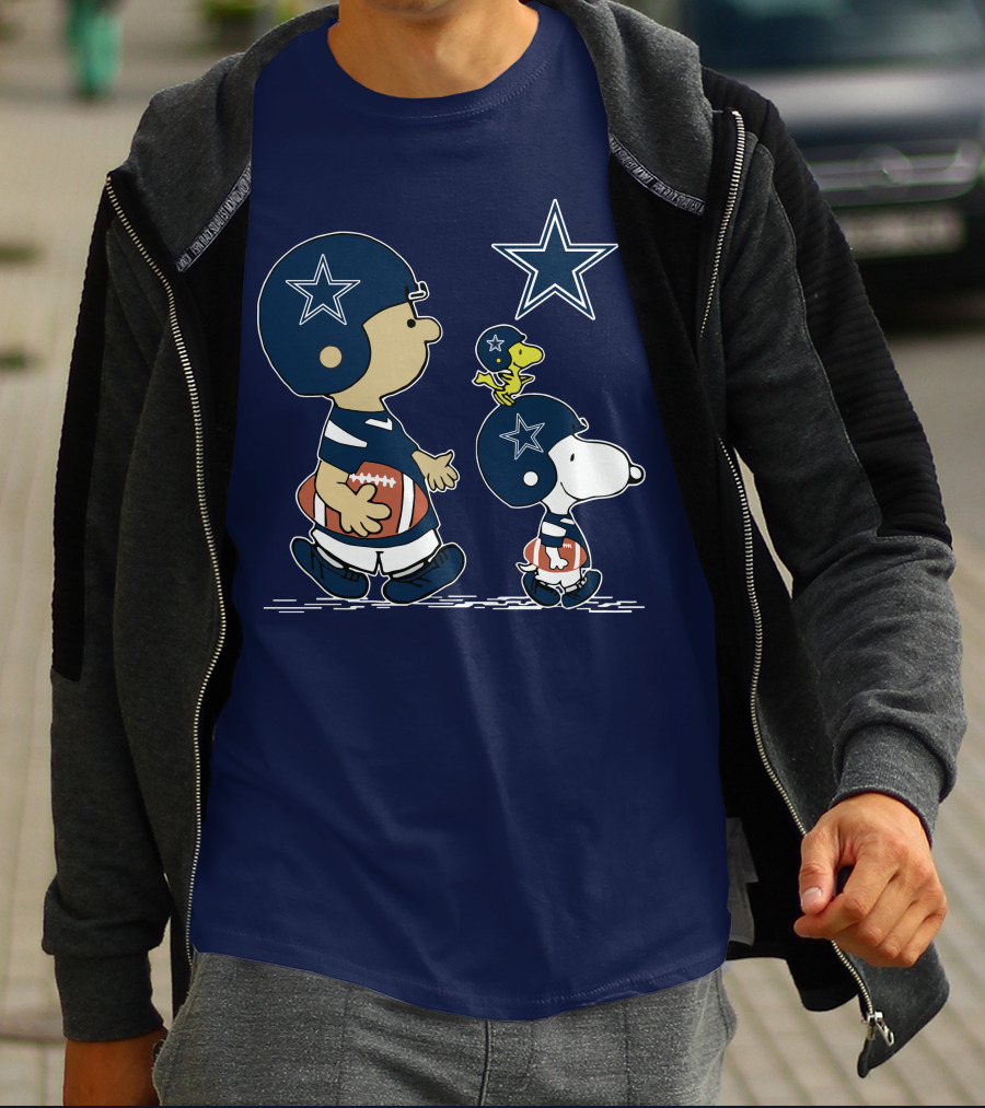 Cowboys Snoopy Football Peanuts Characters Dallas Star T-Shirt