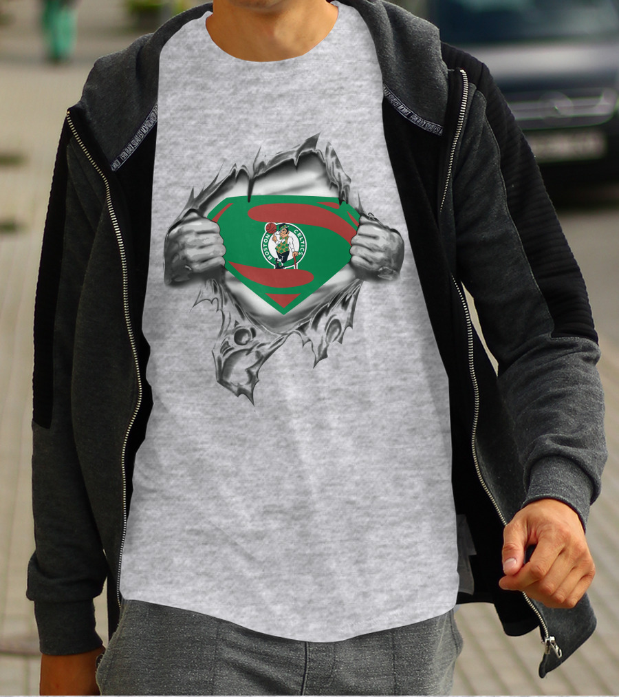 Boston Celtics Superhero Fusion Emblem T-Shirt