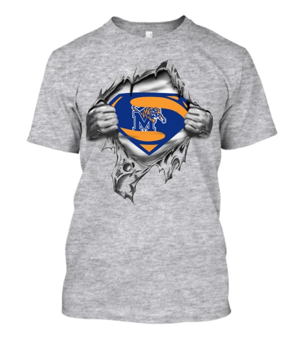 Memphis Tigers Superman Logo Reveal T-Shirt