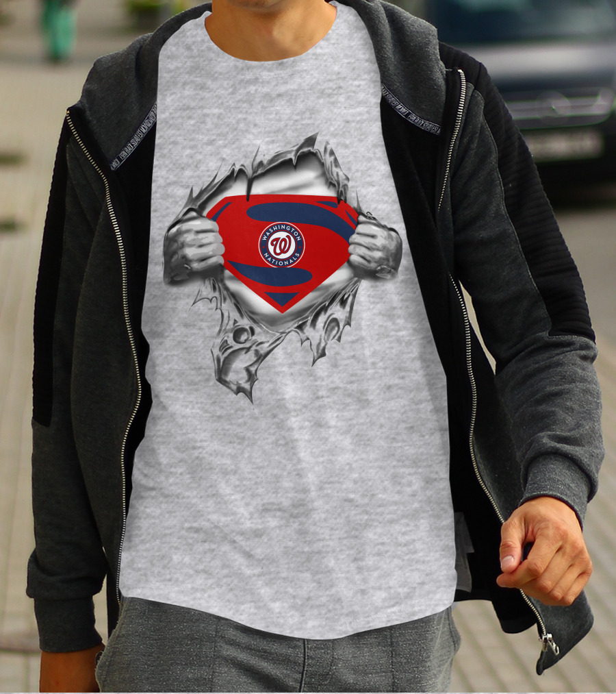 Washington Nationals Super Man Shield T-Shirt