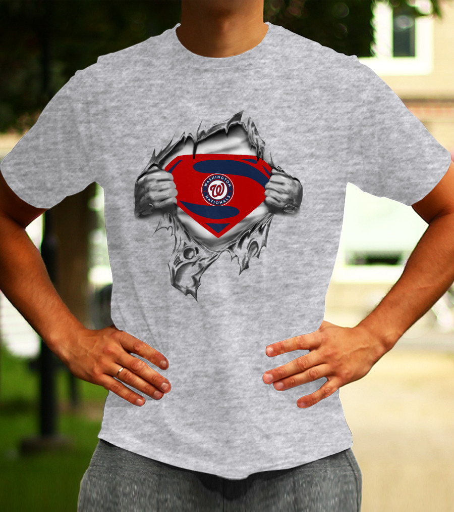 Washington Nationals Super Man Shield T-Shirt