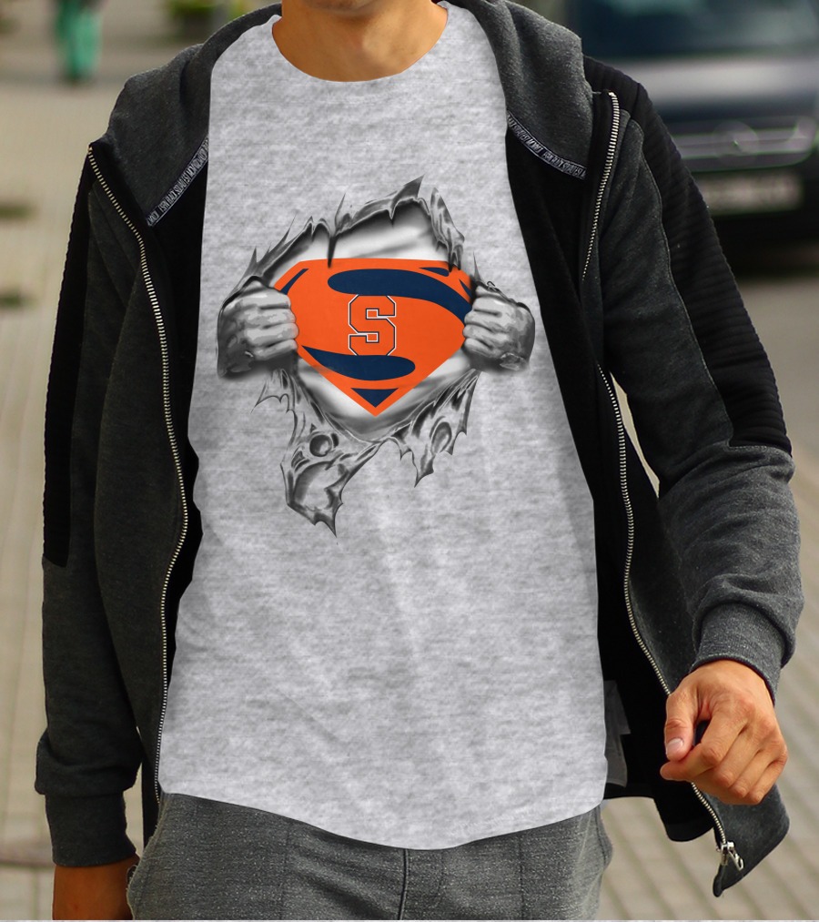 Syracuse Orange S Superman Logo Tear T-Shirt