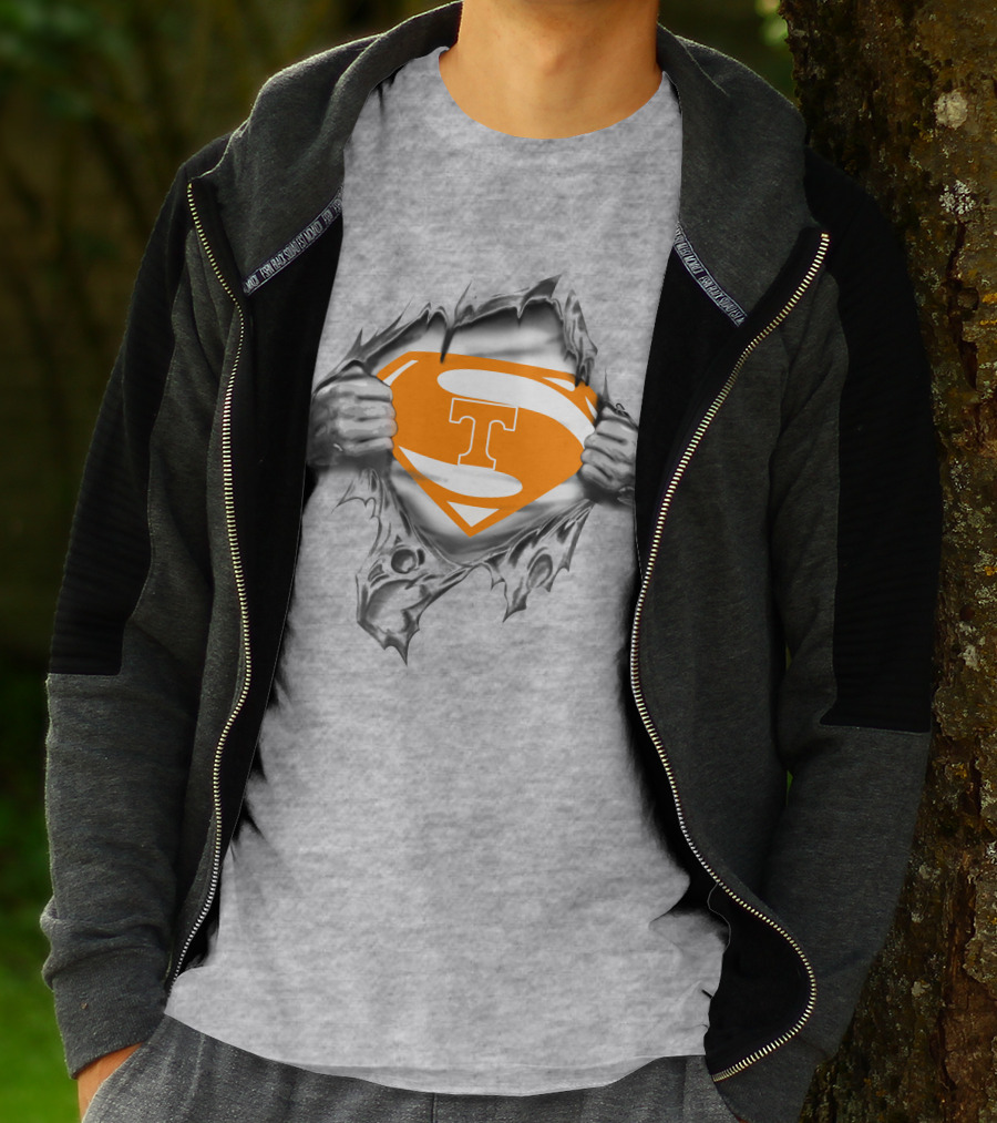 Tennessee Orange T Super Man Logo Reveal T-Shirt