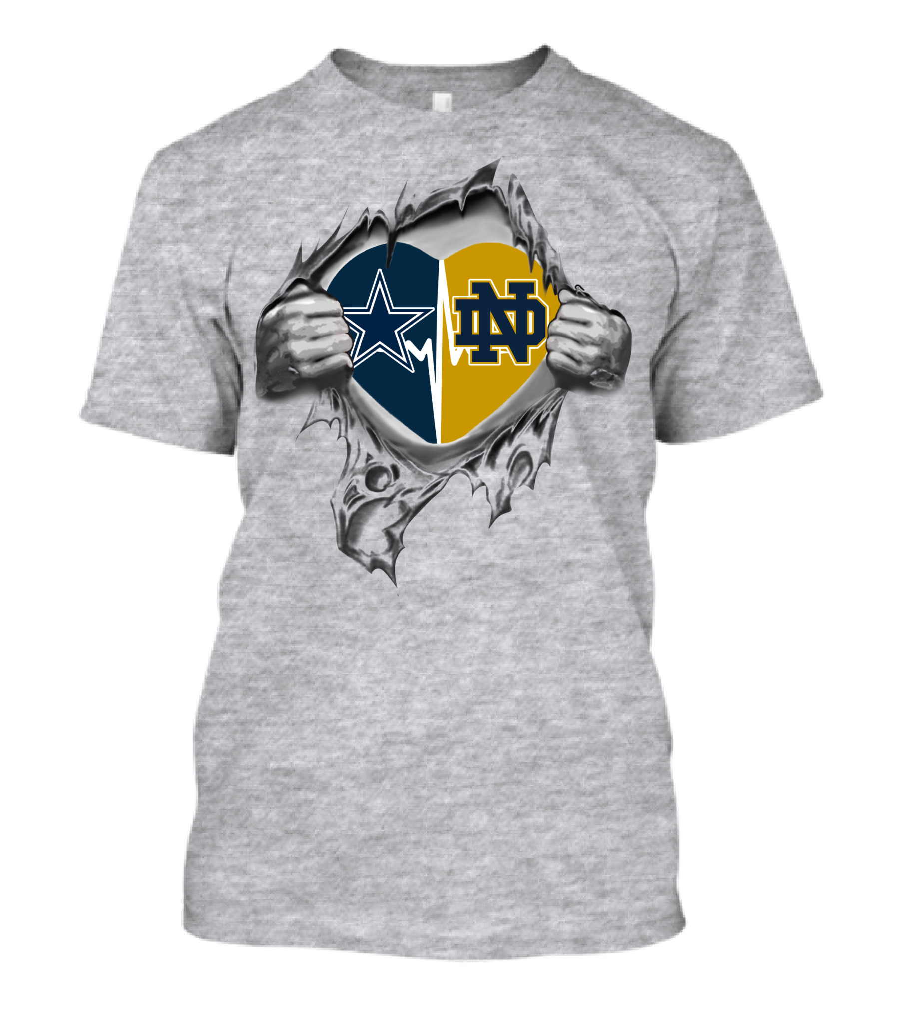 Cowboys Notre Dame Heart Loyalty Emblem T-Shirt