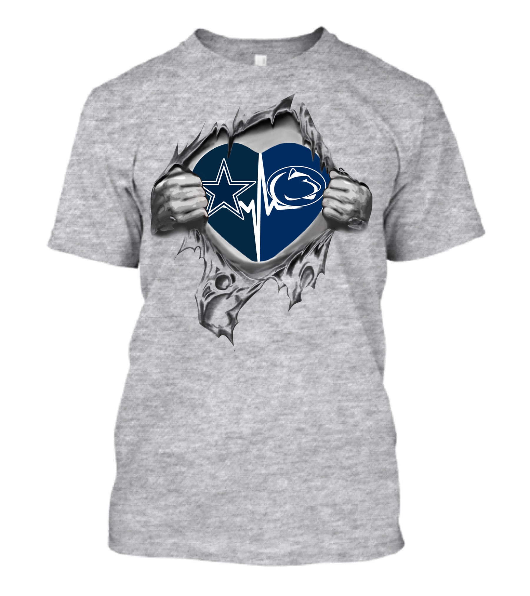 Cowboys Penn State Heartbeat Connection T-Shirt