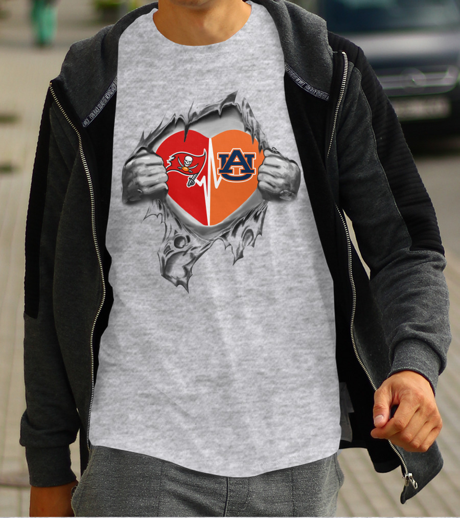 Buccaneers Auburn Heart Split T-Shirt