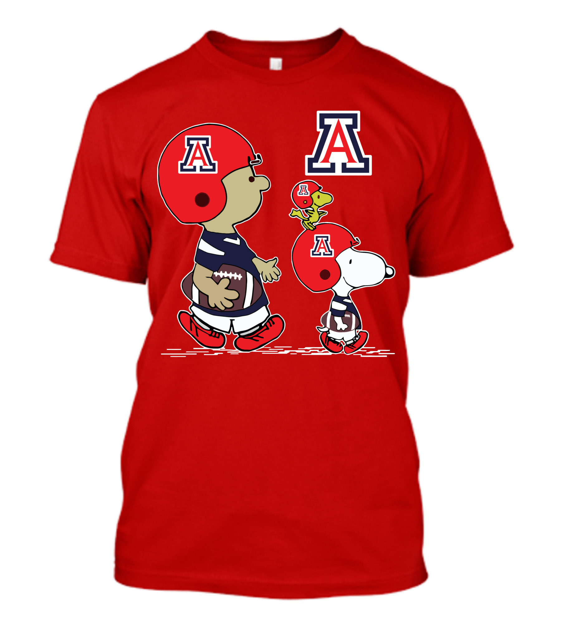 Arizona Wildcats Snoopy Football Team Peanuts Characters T-Shirt