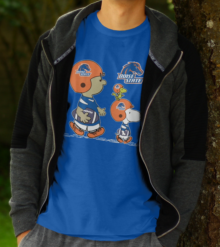 Boise State Broncos Peanuts Football Snoopy And Friends T-Shirt