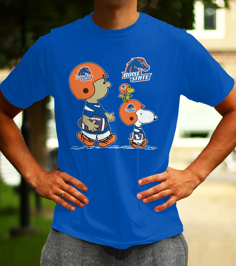 Boise State Broncos Peanuts Football Snoopy And Friends T-Shirt