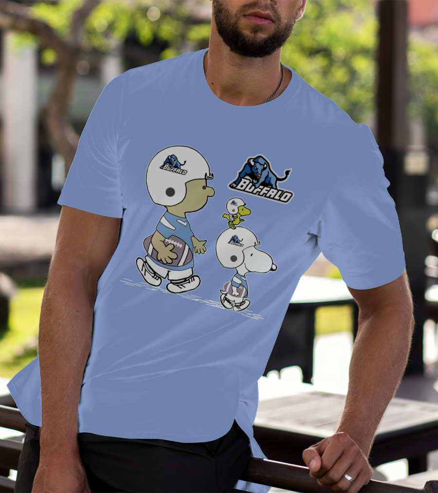 Buffalo Snoopy Helmet Football Team Peanuts Characters T-Shirt