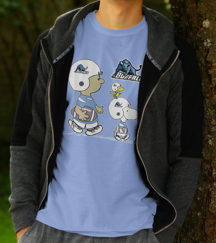 Buffalo Snoopy Helmet Football Team Peanuts Characters T-Shirt