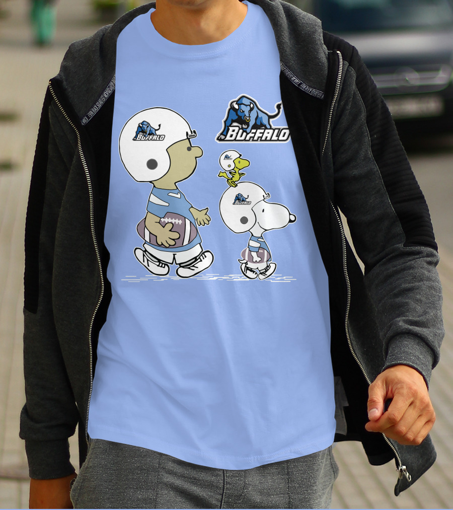 Buffalo Snoopy Helmet Football Team Peanuts Characters T-Shirt