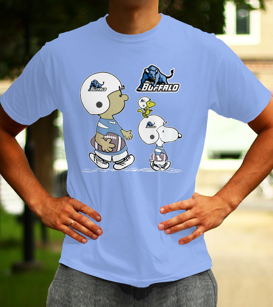 Buffalo Snoopy Helmet Football Team Peanuts Characters T-Shirt