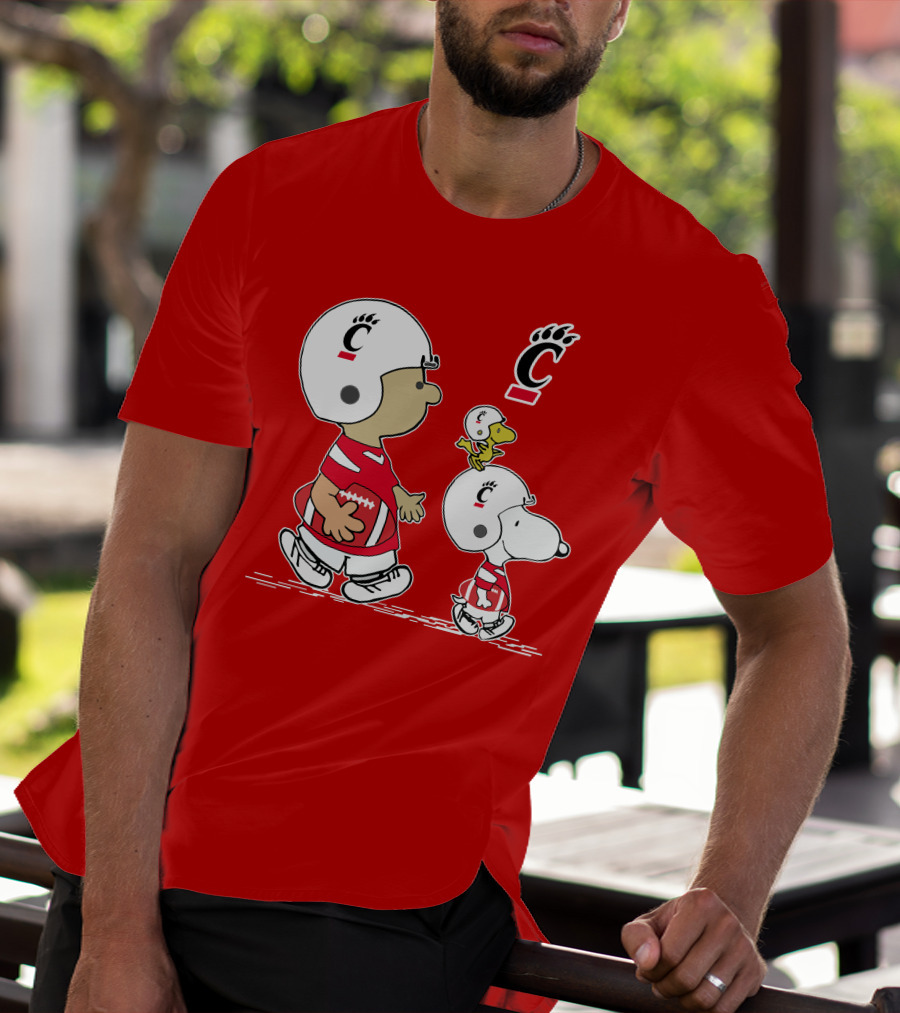 Cincinnati Bearcats Football Snoopy And Woodstock Game Day T-Shirt