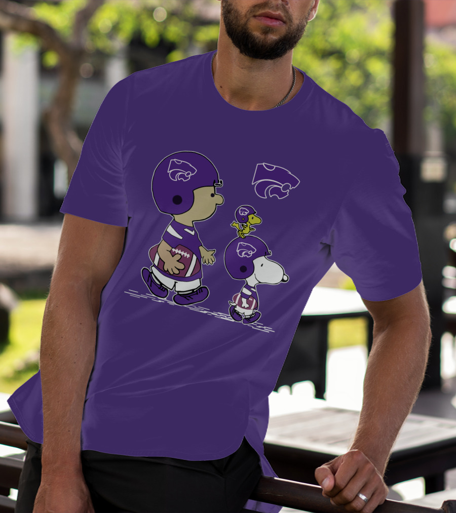 Kansas State Wildcats Snoopy And Woodstock Football Scene T-Shirt