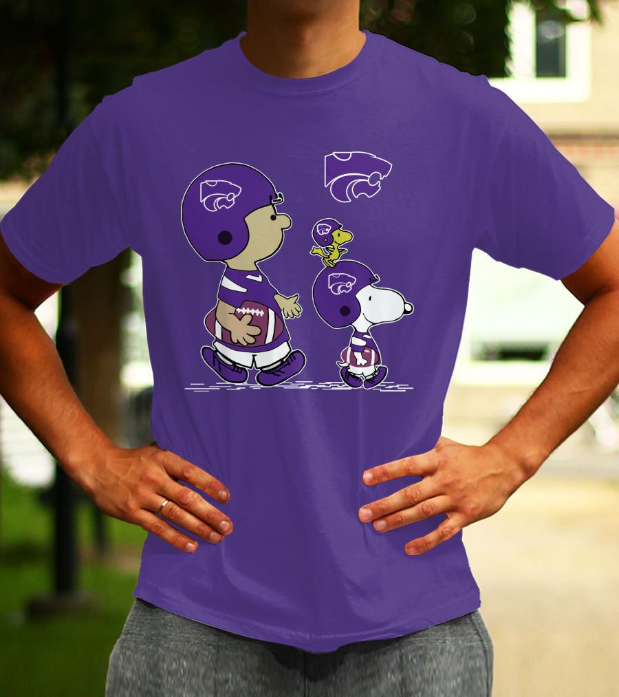 Kansas State Wildcats Snoopy And Woodstock Football Scene T-Shirt