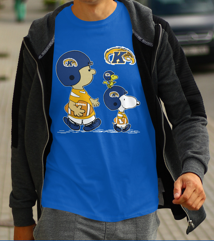 Kent State Golden Flashes Football Snoopy And Woodstock Peanuts Sports T-Shirt