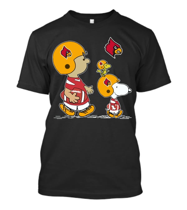 Louisville Cardinals Snoopy And Friends Football Team Spirit T-Shirt