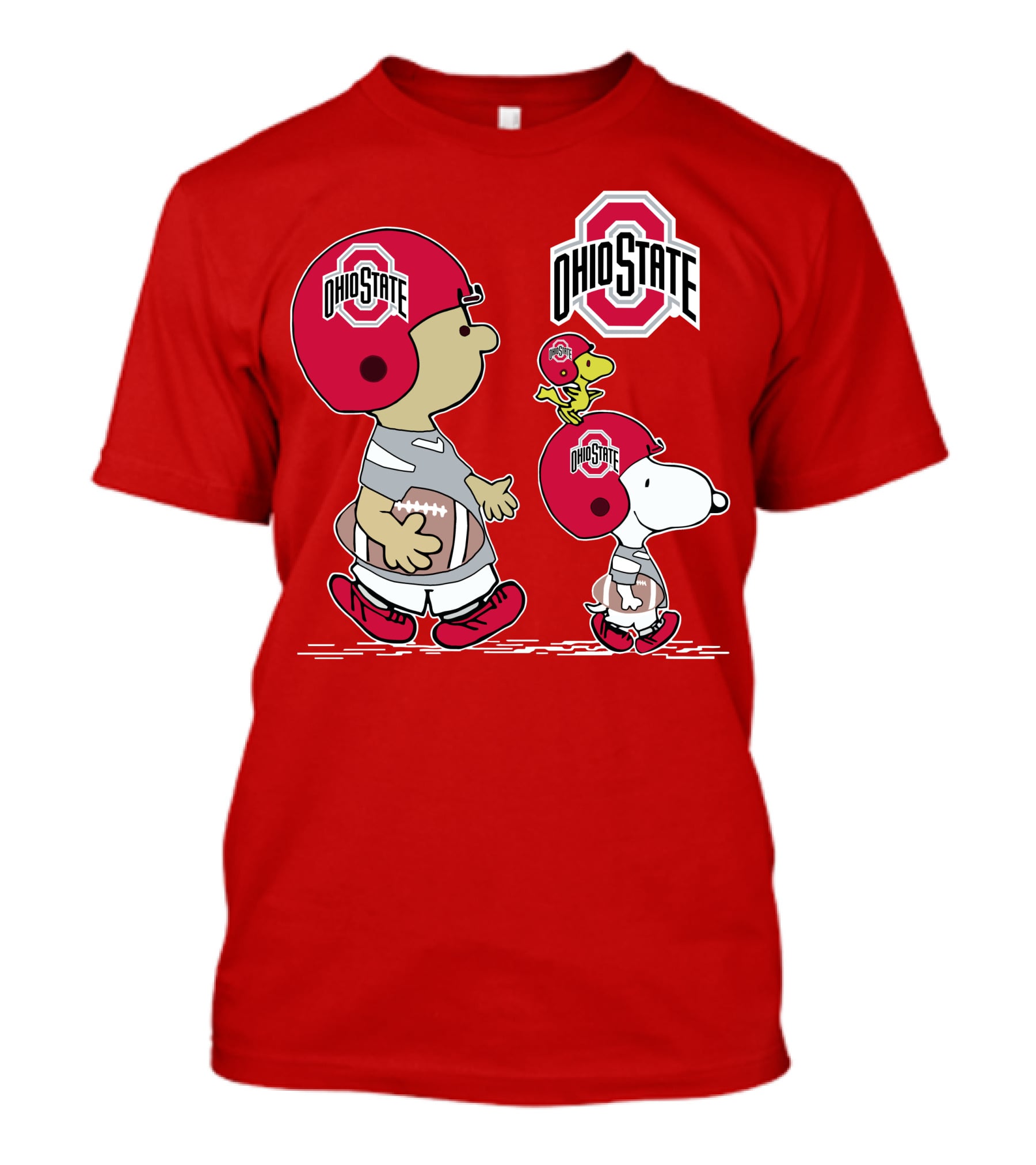 Ohio State Football Snoopy And Woodstock Peanuts Sports Gear T-Shirt