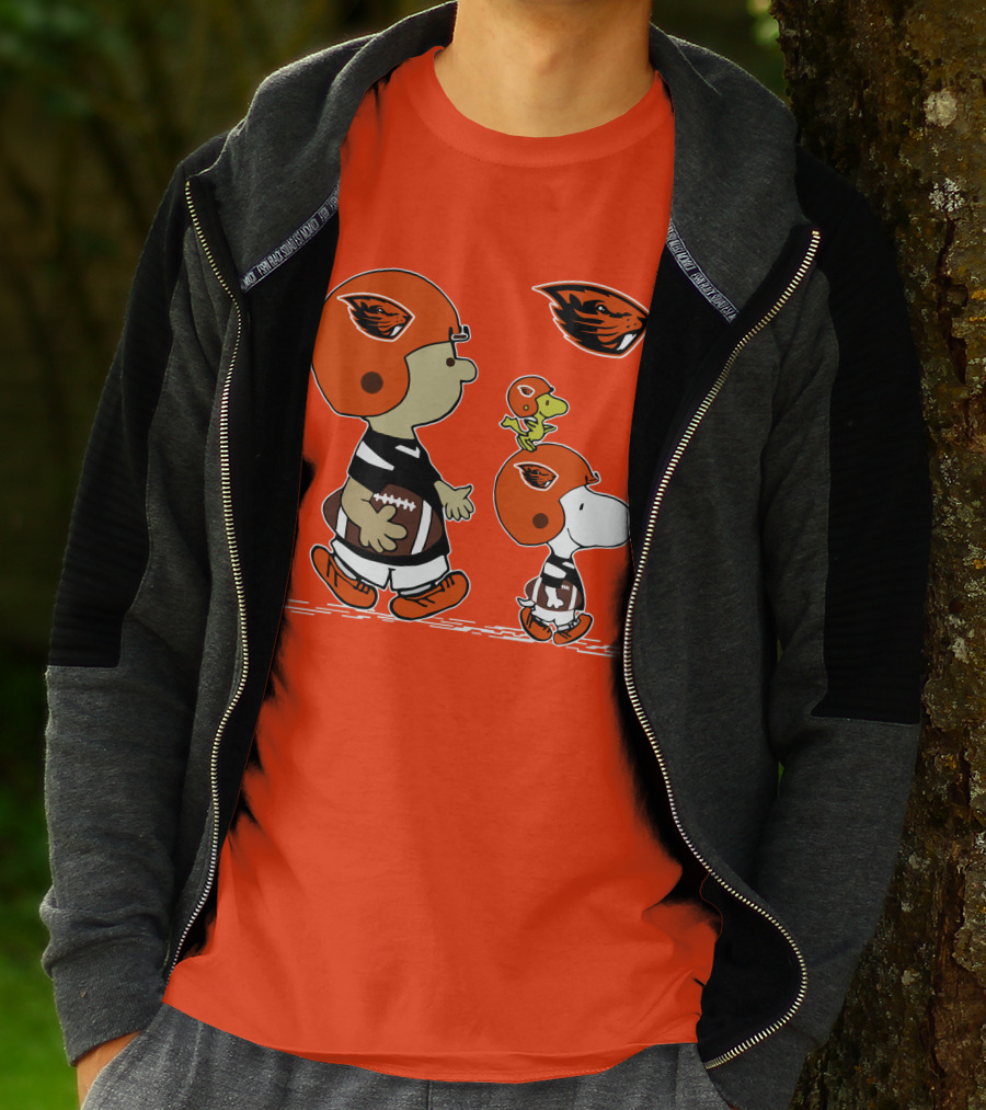 Oregon State Beavers Football Snoopy Woodstock Peanuts Charlie Brown T-Shirt