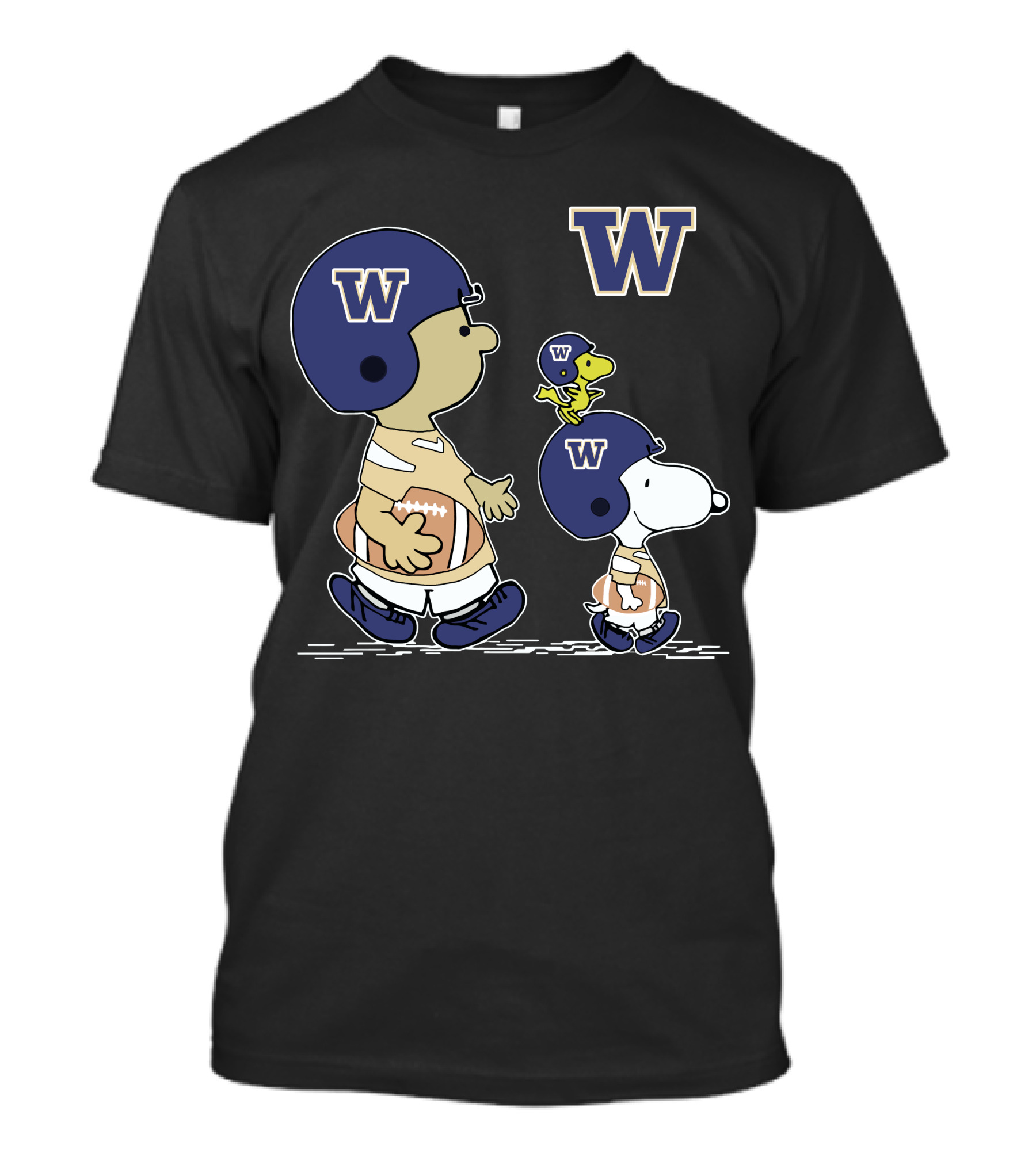Washington Huskies Snoopy And Woodstock Football Team T-Shirt