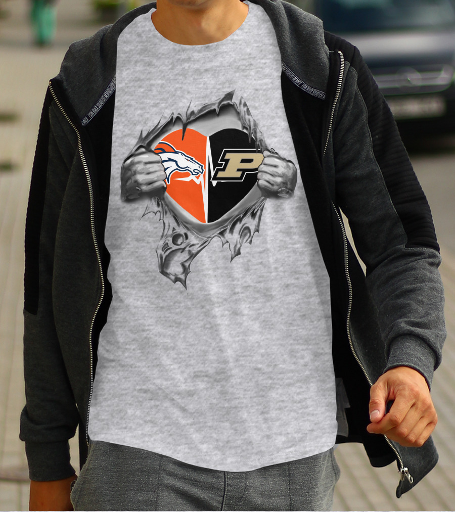 Broncos Purdue Heartbeat Passion T-Shirt