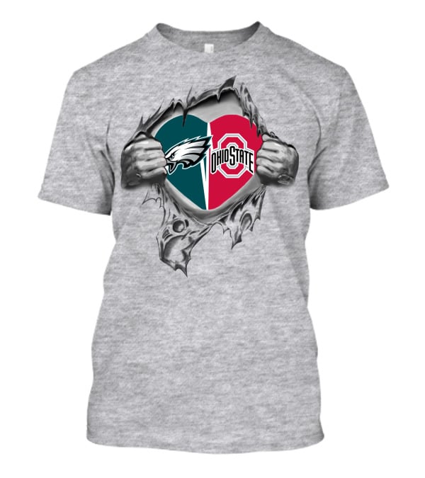 Eagles Ohio State Heart Logo Blend T-Shirt
