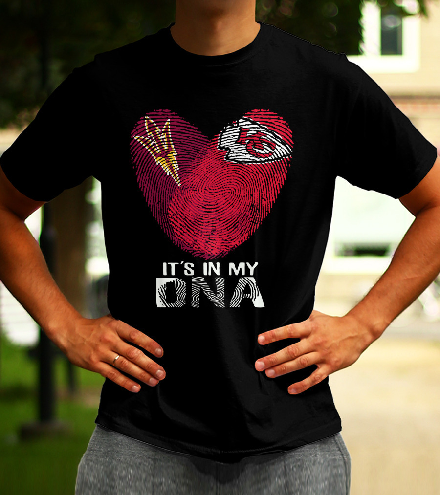 Arizona State Sun Devils And Kansas City Chiefs It's In My DNA T-Shirt