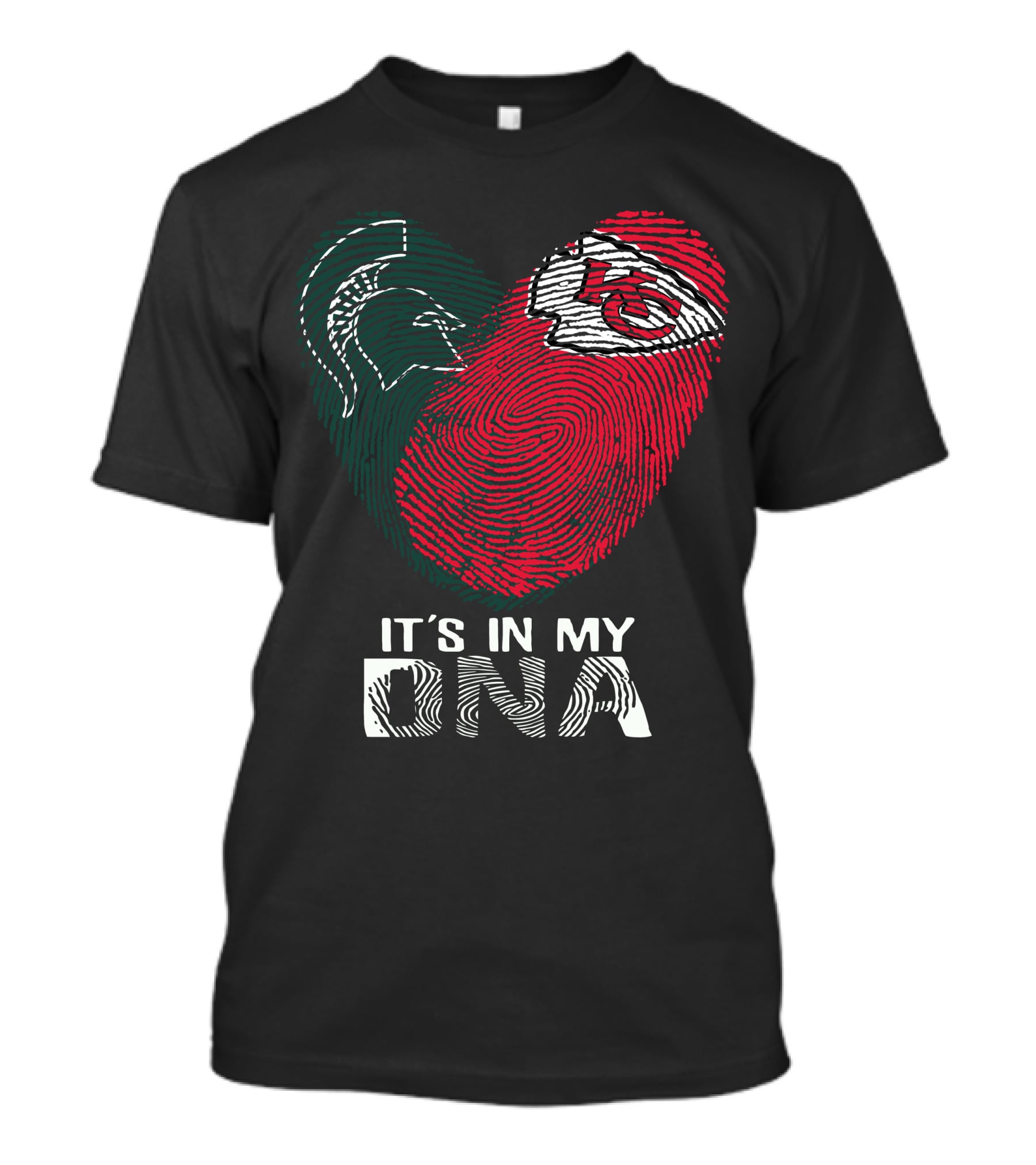 Michigan State Spartans And Chiefs Fingerprint It's In My DNA T-Shirt