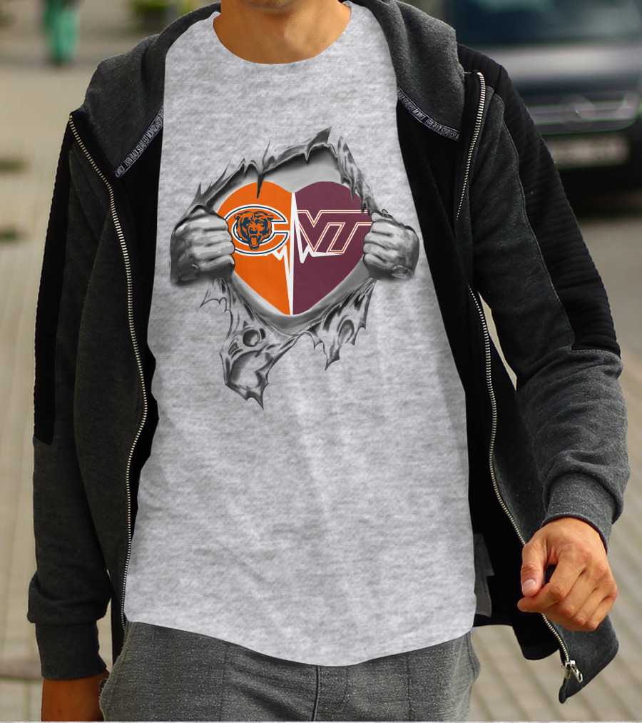 Bears VT Heart Split T-Shirt