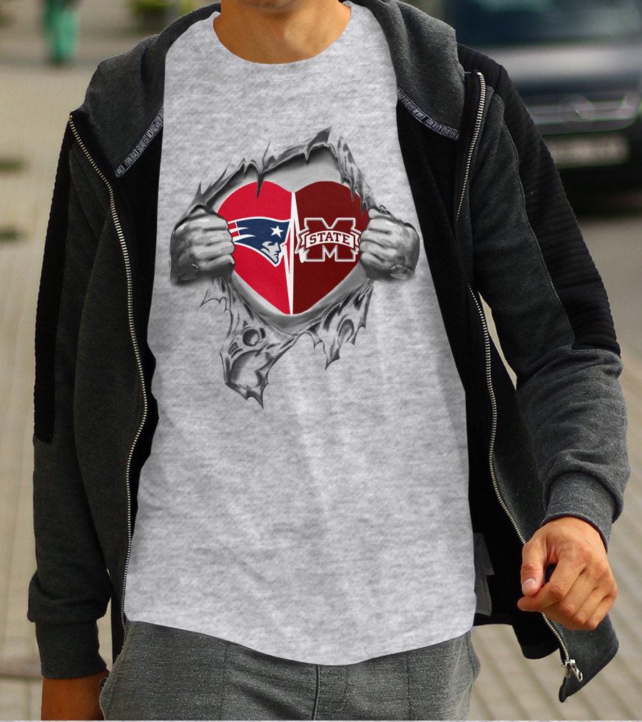 Patriots State Heart Combined Loyalty Icons T-Shirt