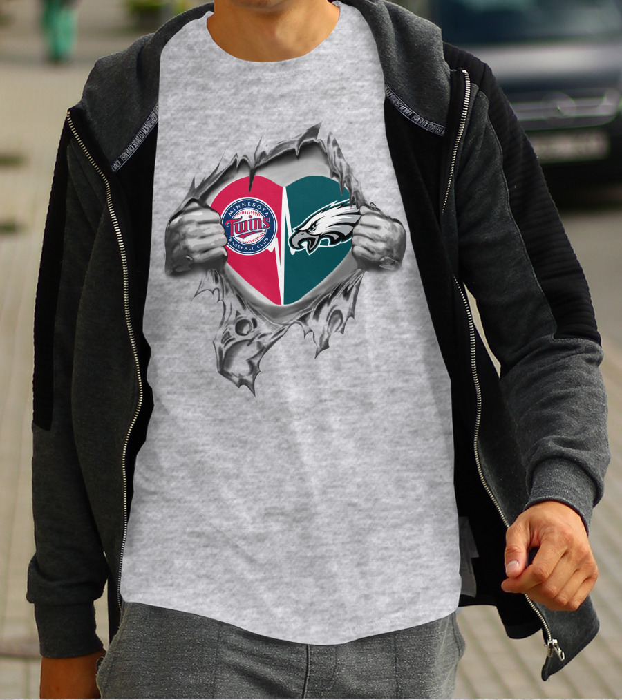 Minnesota Twins Philadelphia Eagles It's In My Heart T-Shirt