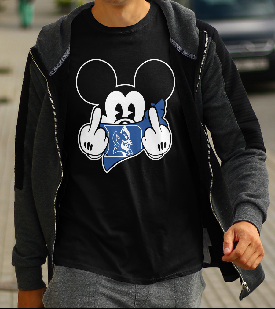 Duke Blue Devils Mickey Middle Finger T-Shirt