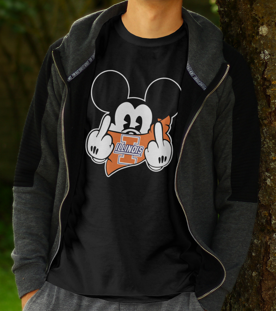 Illinois Fighting Illini Mickey Mouse Gesture T-Shirt