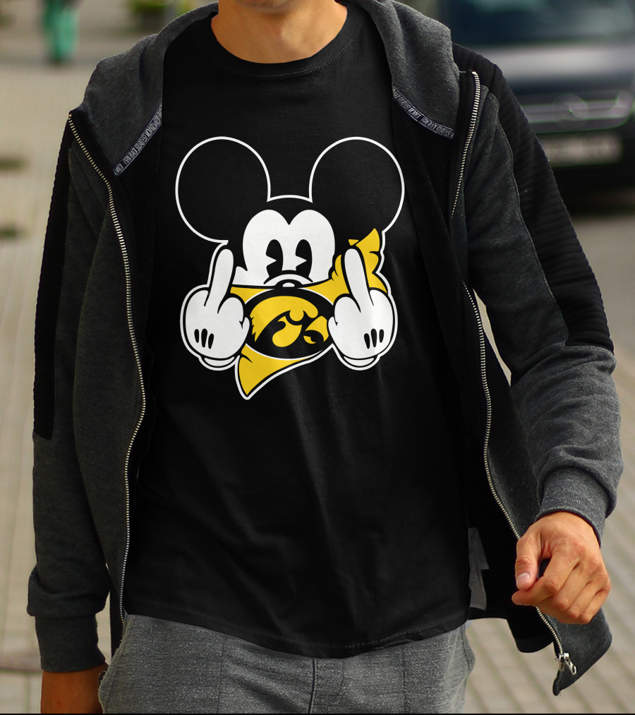 Iowa Hawkeyes Mickey Mouse Logo Fusion T-Shirt