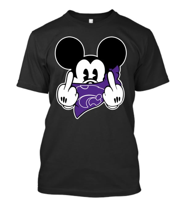 Kansas State Wildcats Mickey Middle Finger Bandana T-Shirt