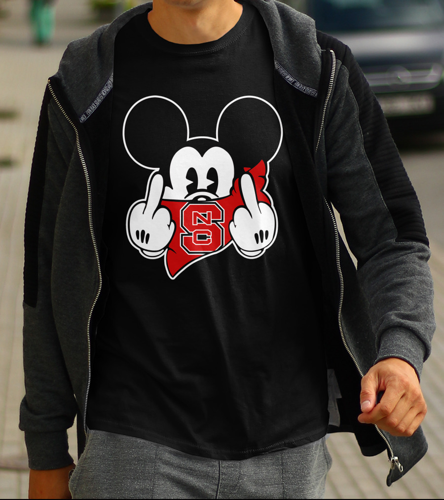 NC State Wolfpack Mickey Mouse Gesture T-Shirt