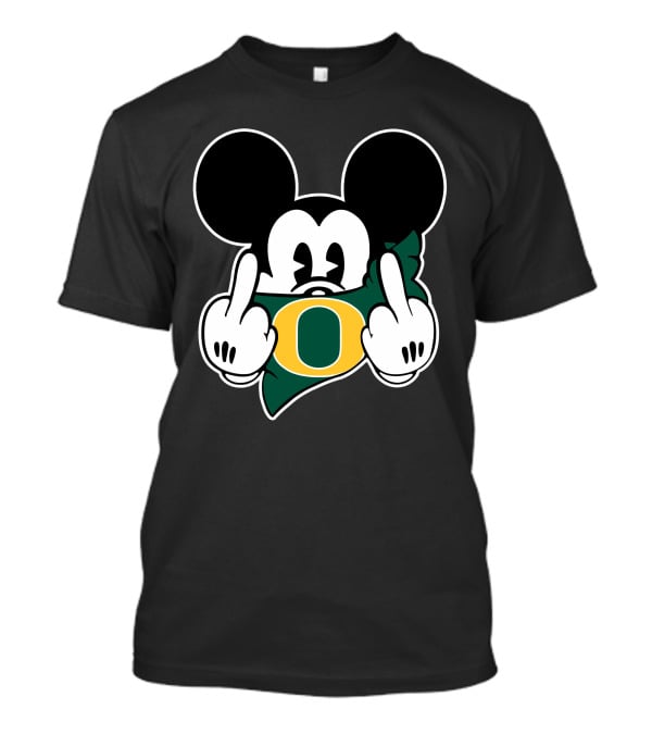 Oregon Ducks Mickey Middle Finger T-Shirt