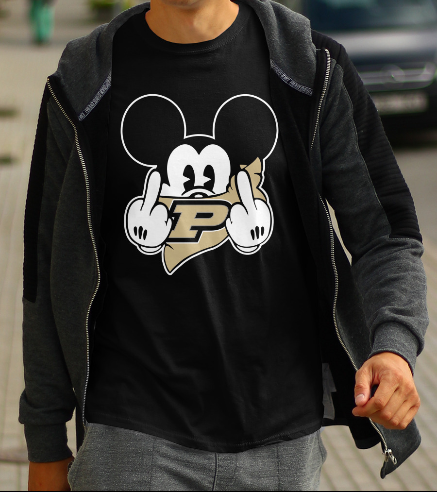 Purdue Boilermakers Mickey Middle Finger T-Shirt