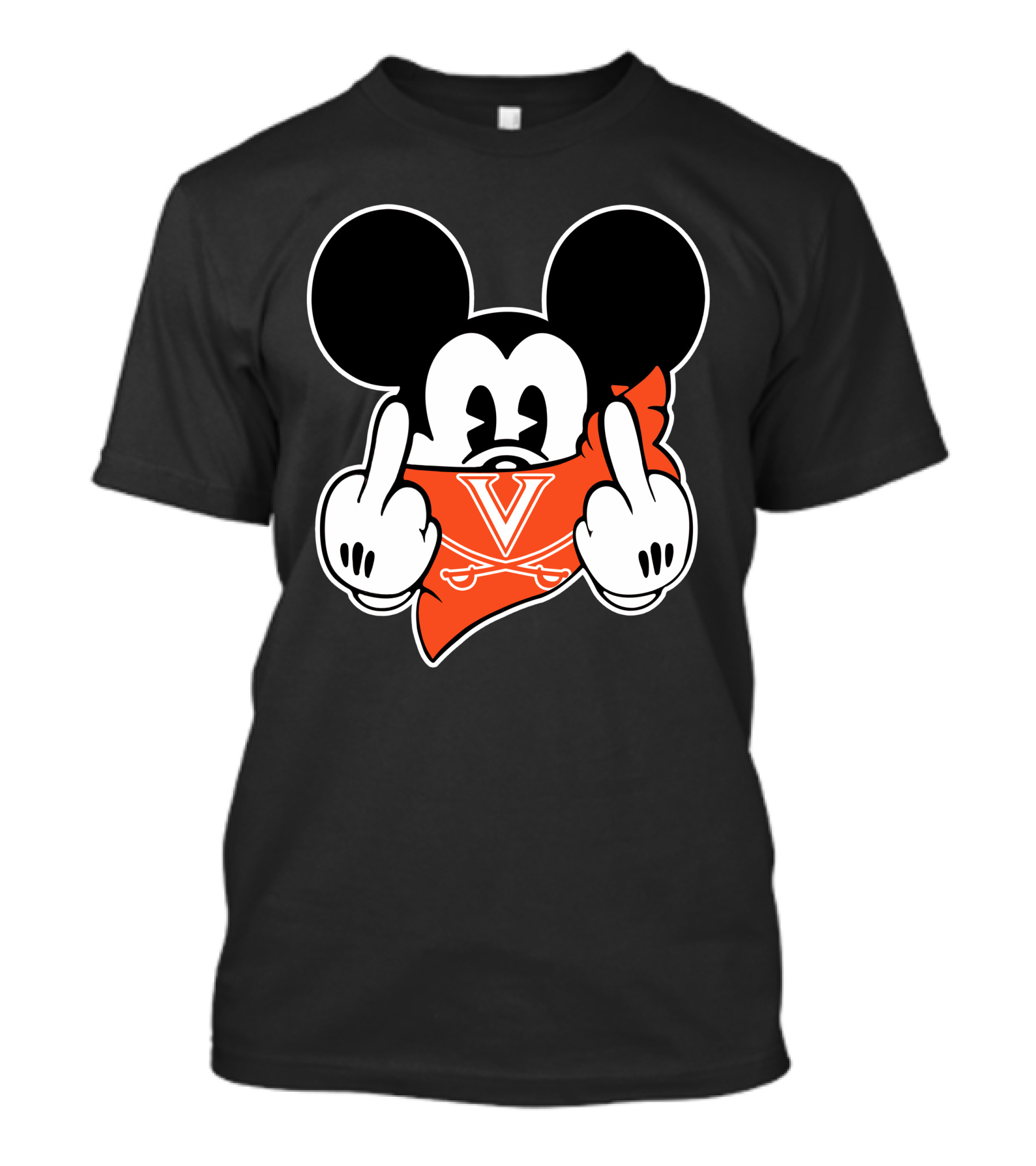 Virginia Cavaliers Mickey Mouse Middle Fingers T-Shirt