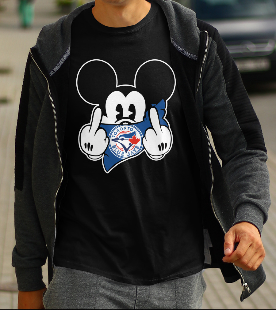 Toronto Blue Jays Mickey Mouse Middle Finger T-Shirt