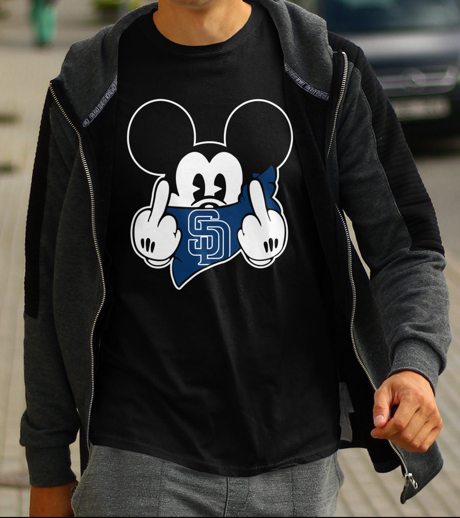 SD Padres Mickey Gesture T-Shirt